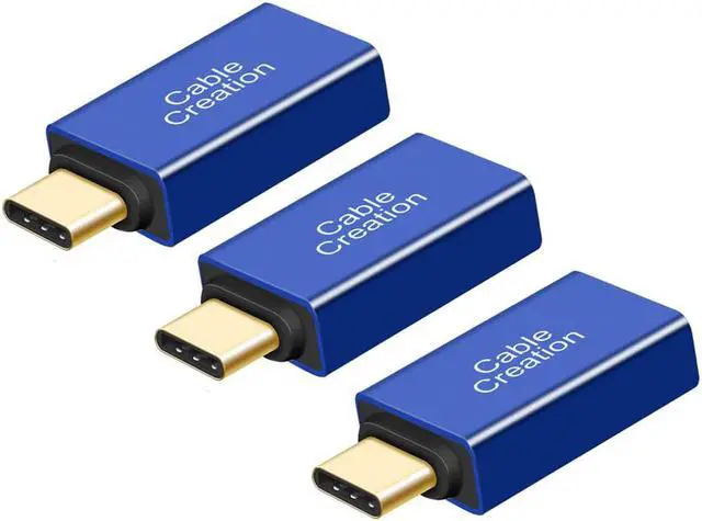 Main image of USB-C to USB 3.0 Adapter[3-PACK], CableCreation USB Type C (Male) to USB A (Female),Support OTG Function,USB 3.1 for Apple Macbook/Pro, ChromeBook Pixel, Nexus 5X/6P and More, Sapphire Aluminum