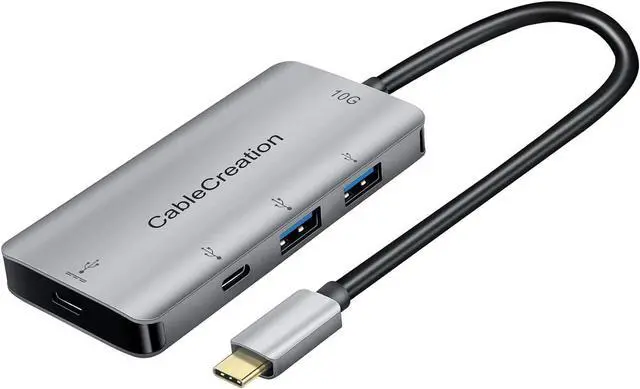 Main image of USB C Hub, CableCreation 4-in-1 USB-C Hub with USB 3.0 Ports, USB C 3.1 Port, up to 100W Charging Adapter Compatible for MacBook, MacBook Pro/Air, ChromeBook, XPS and More, Aluminum Thunderbolt 3 Hub