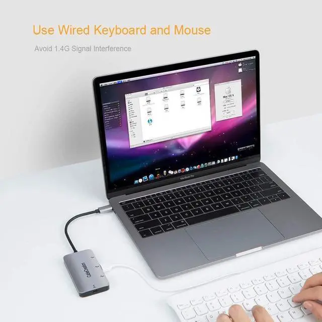 Alt view image 4 of 7 - CableCreation USB C Data hub, USB Type C to 3 USB 3.0 Aluminum Adapter with PD Charging, Compatible with MacBook Pro 2019,iPad Pro 2018, Chromebook Pixel, XPS 13/15, Yoga 910, Galaxy S10 /S10+