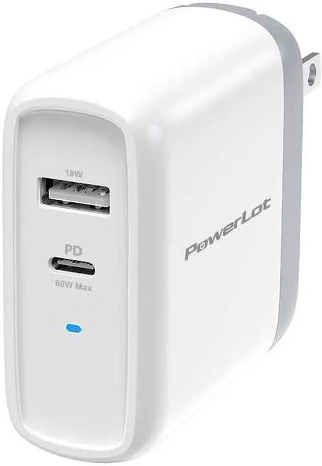 Main image of USB C Charger, PowerLot 68W 2 Port GaN PD& QC USB-C Power Adapter, 60W USB C Wall Charger for MacBook Pro, iPad pro Charger Block, 18W USB A Fast Charger for iPhone 12 Pro Max/ 11 Pro Max/iPad Air