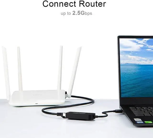 Alt view image 4 of 7 - 2.5G USB to Ethernet Adaoter + 1G USB 3.0 Network Dongle, for Windows, Mac, macOS, Linux, Compatible for Windows, MacBook, macOS, Mac Pro Mini, Laptop, PC and More