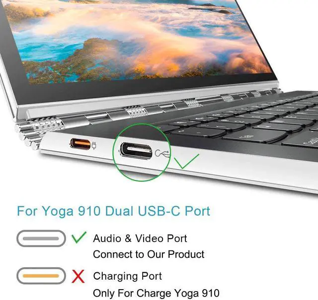 Alt view image 6 of 7 - USB C Hub, CableCreation USB Type C Hub with VGA, USB C PD Charging, USB 3.0, Compatible with MacBook Pro 2019, 2018,iPad Pro 2018, XPS 13,15, Surface Go, Galaxy S10, S10+,LG G5, Aluminum Shell, Gold