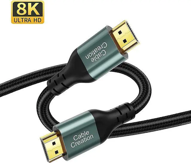 Alt view image 5 of 7 - Bundle - 2 Items:16.4 FT Right Angled USB to USB C Cable Compatible Oculus Quest/Quest 2 VR, CableCreation 8K 48Gbps Ultra High Speed HDMI Cable 10ft