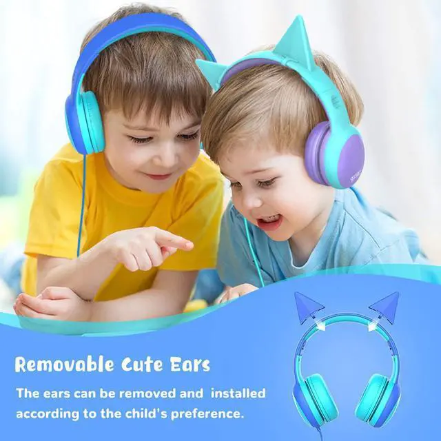 Alt view image 2 of 7 - gorsun Kids Headphones with Limited Volume, Children's Headphone Over Ear, Toddler Headphones for Boys and Girls, Wired Headset Earphones for Children