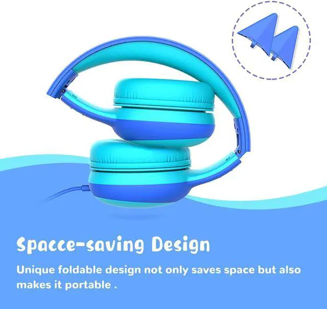 Alt view image 4 of 7 - gorsun Kids Headphones with Limited Volume, Children's Headphone Over Ear, Toddler Headphones for Boys and Girls, Wired Headset Earphones for Children