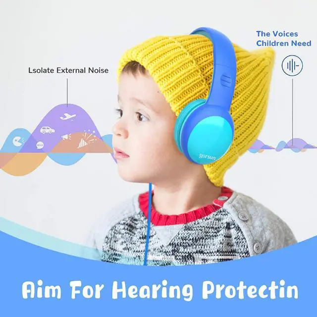 Alt view image 5 of 7 - gorsun Kids Headphones with Limited Volume, Children's Headphone Over Ear, Toddler Headphones for Boys and Girls, Wired Headset Earphones for Children