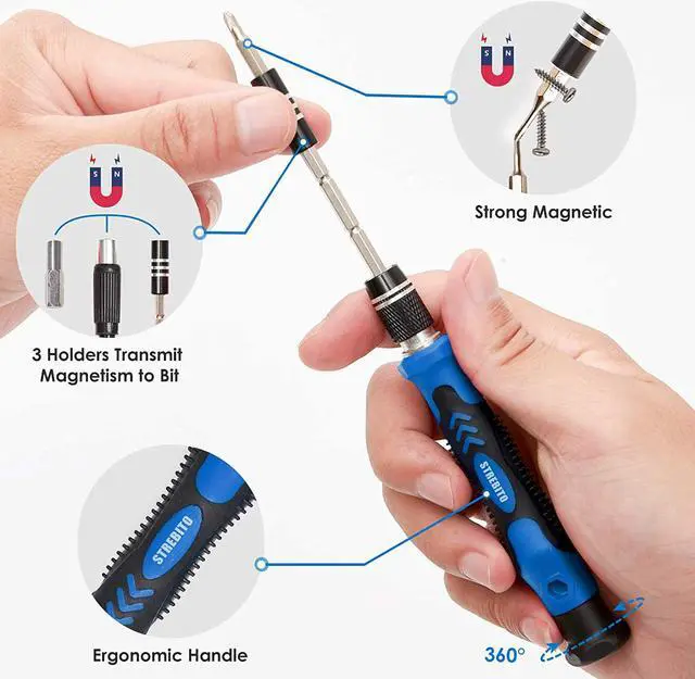 Alt view image 2 of 7 - Precision Screwdriver Set 142-Piece + 2-Piece Suction Cups Bundle, LCD Screen Remover for Computer, iPhone, Laptop, Cell Phone, Macbook, PS4/5, Tablet Electronics Repair