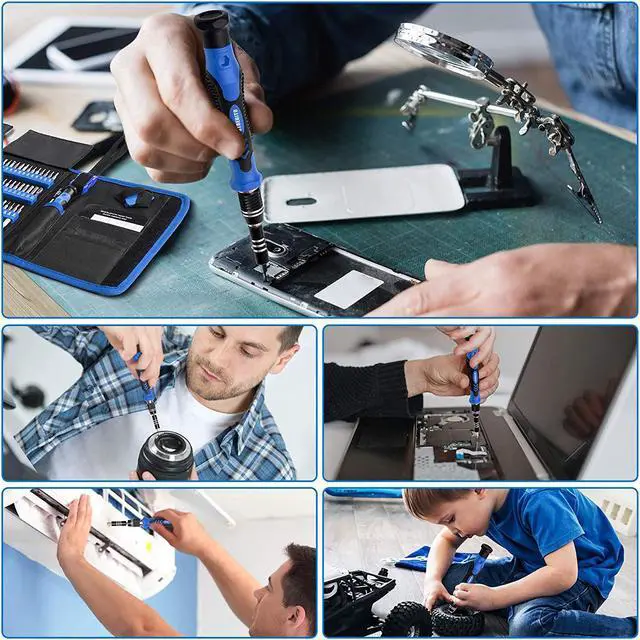 Alt view image 3 of 7 - Precision Screwdriver Set 142-Piece + 2-Piece Suction Cups Bundle, LCD Screen Remover for Computer, iPhone, Laptop, Cell Phone, Macbook, PS4/5, Tablet Electronics Repair