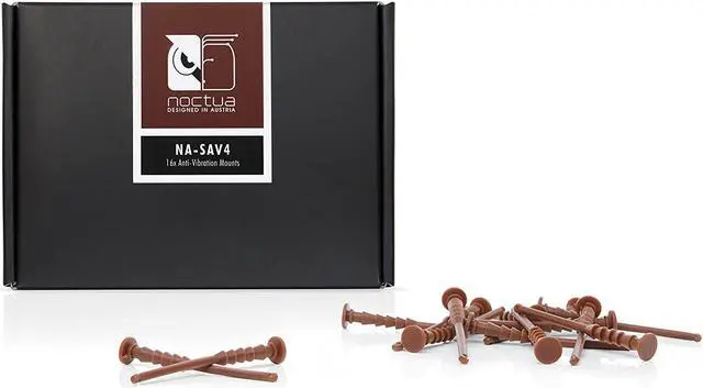 Alt view image 2 of 2 - Noctua NA-SAV4, Silicone Anti-Vibration Fan Mount Set (16-Pack, Brown)