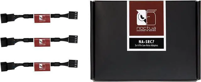 Main image of Noctua NA-SRC7, 4 Pin Low-Noise Adaptor Cables for PC Fans (Black)
