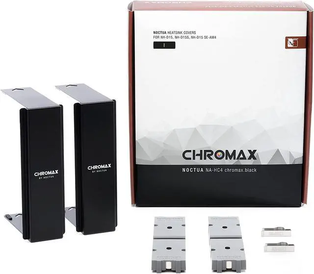 Alt view image 7 of 7 - Noctua NH-D15S CPU Cooler with NA-HC4 chromax.Black heatsink Covers
