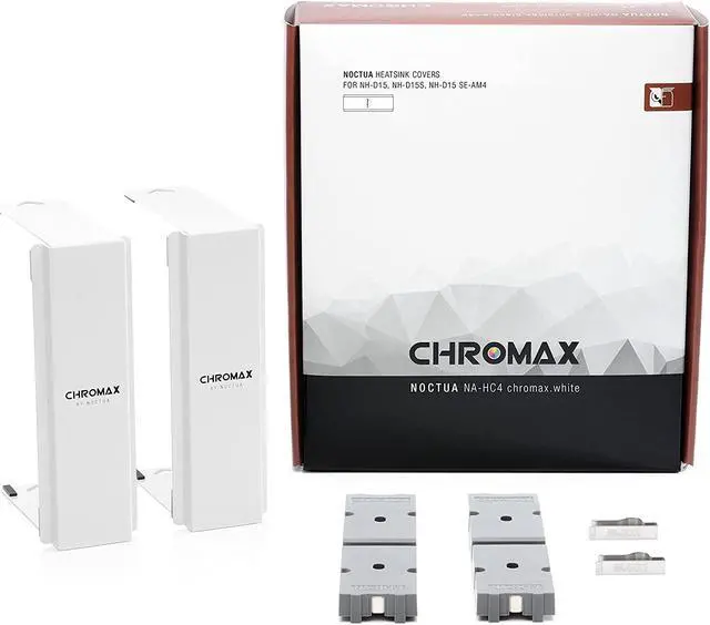 Alt view image 7 of 7 - Noctua NH-D15S CPU Cooler with NA-HC4 chromax.White heatsink Covers