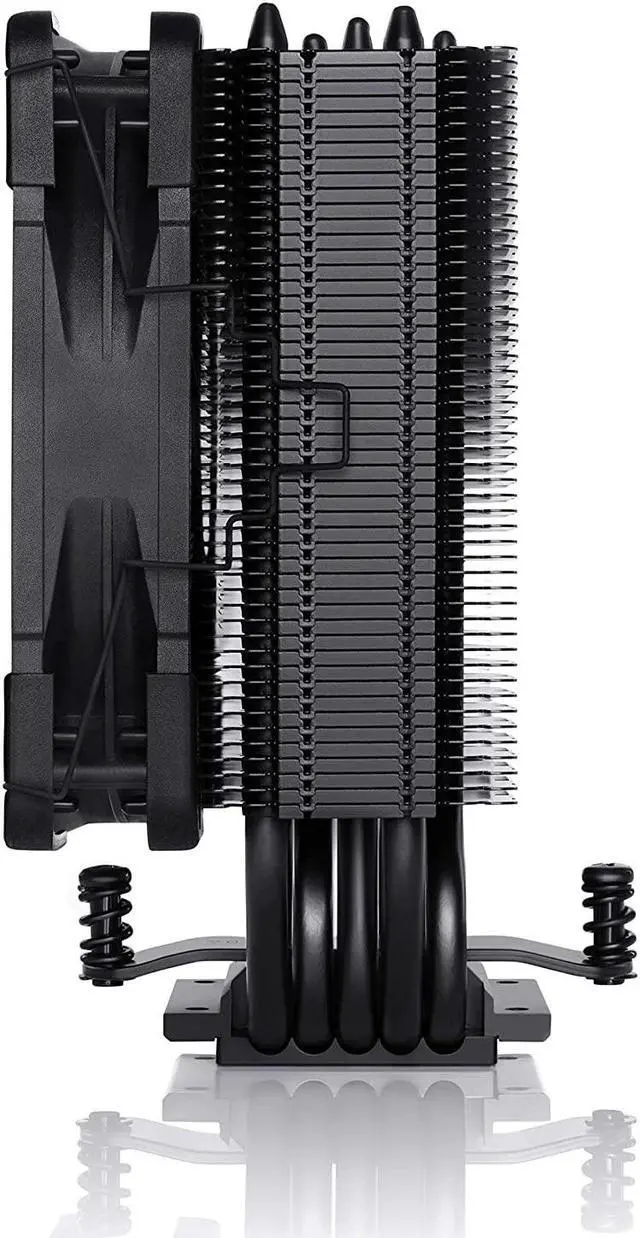 Alt view image 4 of 7 - Noctua NH-U12S chromax.Black CPU Cooler with NA-HC2 chromax.Black heatsink Cover