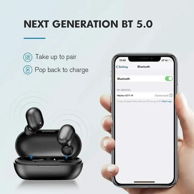 Alt view image 5 of 5 - Saikang Haylou GT1 TWS Fingerprint Touch Bluetooth Earphones, HD Stereo Wireless Headphones,Noise Cancelling Gaming Headset