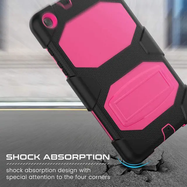 Alt view image 4 of 7 - SM-T290/SM-T295/SM-T297 Samsung Galaxy Tab A 2019 8.0" Case with Kickstand, Full Body Heavy Duty Durable Shockproof Protective Cover, Built-in Screen Protector for Galaxy Tab A 2019 8.0 Inch, Rose