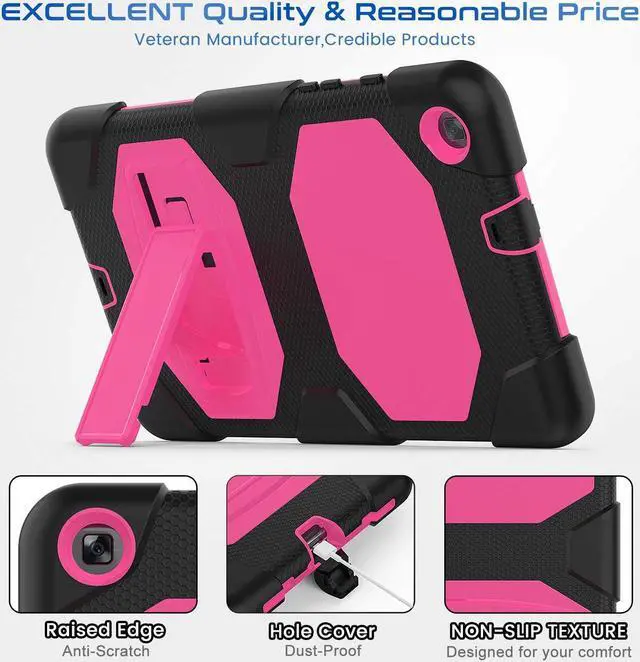 Alt view image 6 of 7 - SM-T290/SM-T295/SM-T297 Samsung Galaxy Tab A 2019 8.0" Case with Kickstand, Full Body Heavy Duty Durable Shockproof Protective Cover, Built-in Screen Protector for Galaxy Tab A 2019 8.0 Inch, Rose