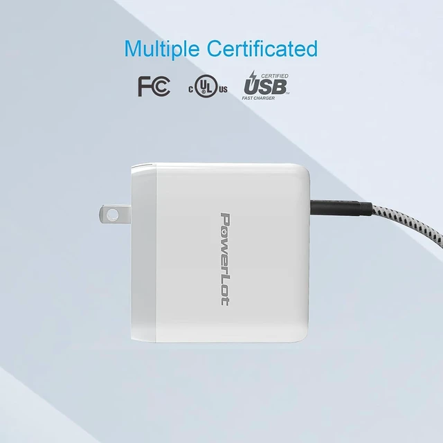 Alt view image 5 of 7 - USB C Charger 100W PowerLot GaN Tech USB C Wall Charger with Foldable Plug and 6ft USB-C Cable Bundle with Dockteck 7-in-1 USB C Hub with 4K 60Hz HDMI, 1Gbps Ethernet, 100W PD, 2 USB 3.0, SD/Micro SD
