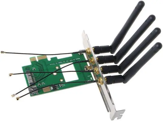 Alt view image 2 of 5 - to PCI-e 1X Adapter Card Converter for Desktop Computer Wireless Module WiFi Net-work Card