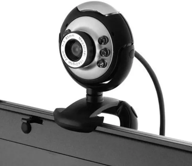 Alt view image 7 of 7 - 2.0 Web Camera with 6 LED Light Clip-on Webcam Camera for Laptop Desktop M17F