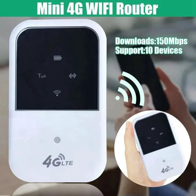 Alt view image 2 of 5 - 4G LTE Wifi Router Hotspot 150Mbps Unlocked Mobile Modem Supports 10 Users for Car Home Travel B1 B3