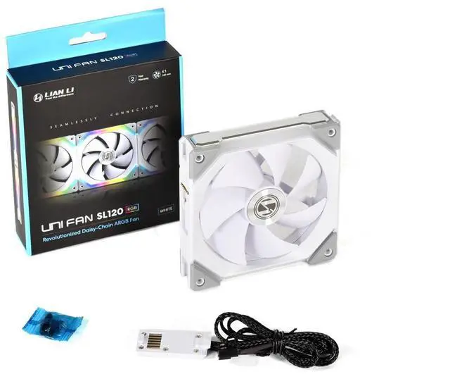 Main image of LIAN LI UNI FAN SL120 RGB White ---UF-SL120-1W(No controller included ), 1Pack
