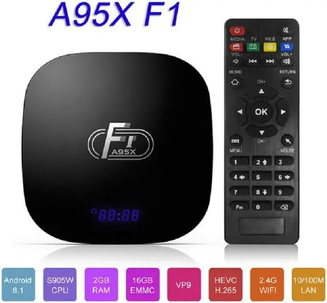 Main image of 8.1 Smart TV Box  F1 Amlogic S905W Quad Core 2G 16G Support H.265 4K 2.4GHz WiFi Media Player Youtube HD Set Top Box
