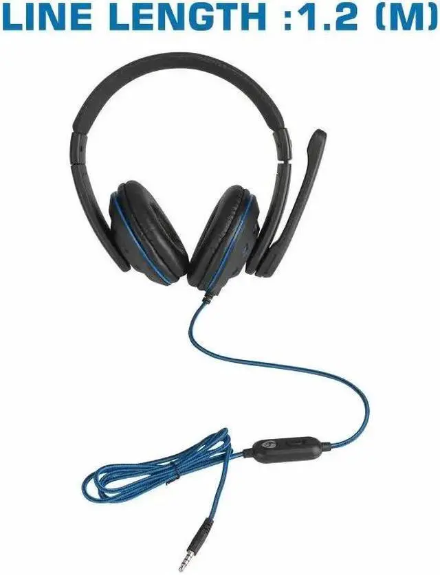 Alt view image 4 of 5 - Headsets Headphones With Light Mic Stereo Earphones Deep Bass For PC Computer Gamer Laptop For PS4 X-BOX/Nintendo Switch