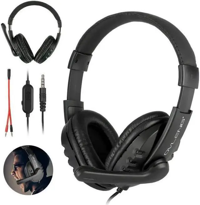 Alt view image 2 of 5 - Gaming Headphones For /Nintendo Switch/Xbox One/PC/Phone Adjustable Bass Stereo PC Gamer Headset With Mic