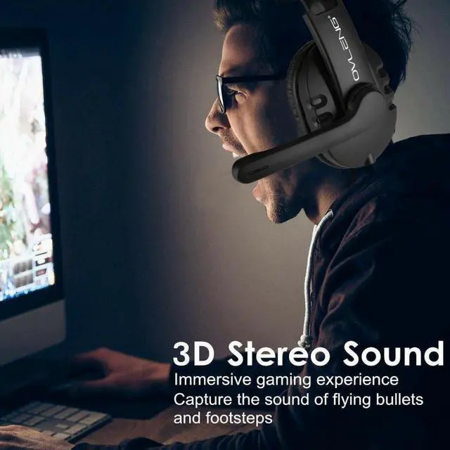 Alt view image 5 of 5 - Gaming Headset Headphones Surround Sound Deep Bass Stereo Earphones With Microphone For PS4/Nintendo Switch/Xbox One/PC