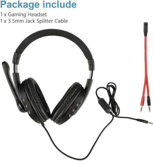 Alt view image 2 of 5 - Gaming Headset Headphones Surround Sound Deep Bass Stereo Earphones With Microphone For PS4/Nintendo Switch/Xbox One/PC