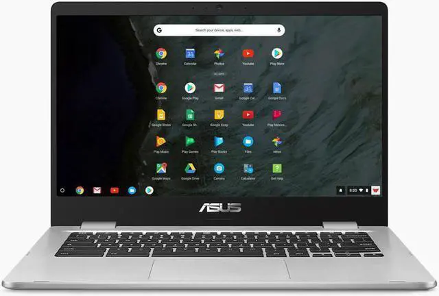 Alt view image 9 of 14 - Asus Chromebook 14" HD 32GB eMMC 4GB RAM Intel Celeron N3350 - Silver Chrome OS C423NA-DH02