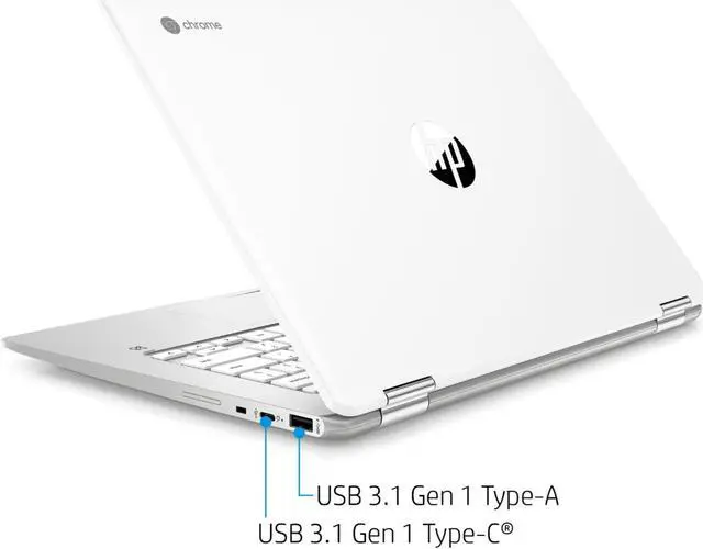 Alt view image 2 of 5 - HP Chromebook 14a-na0031wm 14" HD WLED Laptop Intel Pentium Silver N5000 1.1 GHz up to 2.7 GHz 4GB LPDDR4-2400 SDRAM 64 GB eMMC Intel UHD Graphics 605 Chrome OS, B Grade - 9FY38UA