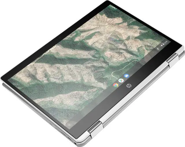 Alt view image 8 of 9 - HP Chromebook x360 14b-ca0013dx 14" TS Intel Celeron N4000 1.1 GHz Intel UHD Graphics 600 4 GB RAM 32 GB eMMC Chrome OS BT Webcam Ceramic white