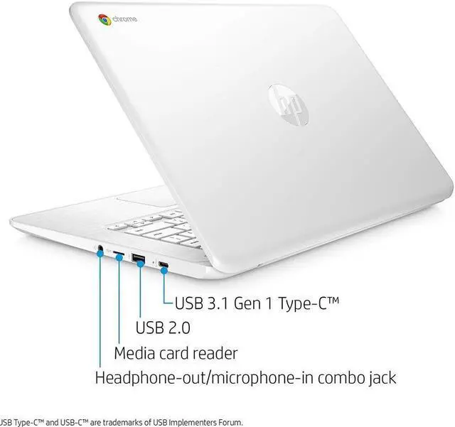 Alt view image 18 of 20 - Asus Chromebook 14" 4GB RAM, 32GB Intel Celeron N3350 - Dark Blue C403NA-WS42-BL