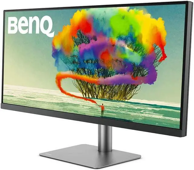 Alt view image 2 of 6 - BenQ PD3420Q 34 2K Monitor 21:9 3440 x 1440 WQHD IPS 350nit 1000:1 5ms 60 Hz Anti-Glare Built-in Speaker HDMI USB B/C DisplayPort - Grey 1 Year Direct BenQ Warranty