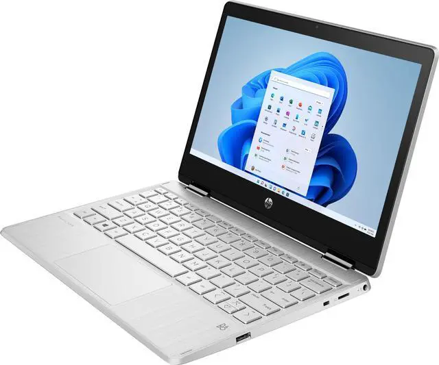 Alt view image 3 of 5 - HP Pavilion x360 m Convertible 11m-ap0023dx 11.6" HD 1366 x 768 Touchscreen IPS Display Intel Pentium Silver N5030 1.1 GHz Intel UHD Graphics 4 GB RAM 128 GB SSD Windows 10 Home S - Silver