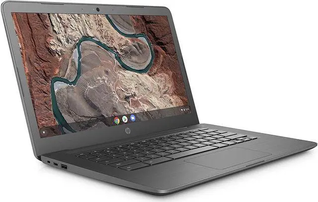 Alt view image 2 of 3 - HP Chromebook 14-db0002ca 14" HD Laptop AMD Dual-Core A4-9120C APU 1.6 GHz up to 2.4 GHz 4GB DDR4-2666 SDRAM 64GB eMMC AMD Radeon R3 Graphics Chrome OS