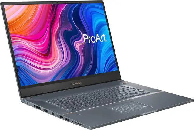 Alt view image 2 of 6 - ASUS ProArt StudioBook Pro 17 Mobile Workstation, 17" WUXGA NanoEdge Bezel, Intel Core i7-9750H, 16 GB DDR4, 1 TB PCIe SSD, Quadro RTX 3000, Windows 10 Pro, W700G3T-AV165T, Turquoise Gray