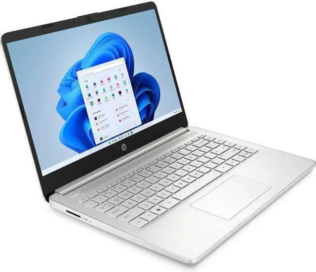 Alt view image 4 of 5 - HP 14-FQ0028CA 14" FHD IPS Laptop AMD Athlon Silver 3050U 2.3 GHz up to 3.2 GHz 8GB DDR4-2400 MHz RAM 256GB PCIe NVMe M.2 SSD AMD Radeon Graphics Windows 10 Home, B Grade, Minor Scratches - 2L7J1UA