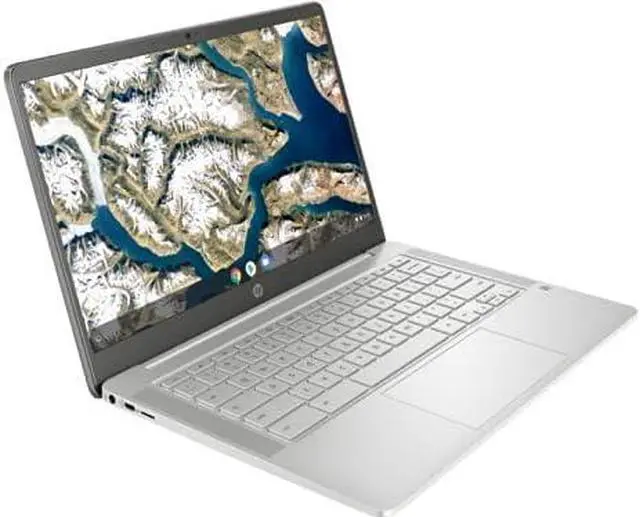 Alt view image 7 of 9 - HP Chromebook 14a-na0010ds 14" HD Touch Laptop Intel Celeron N4020 1.1 GHz up to 2.8 GHz 4GB LPDDR4-2400 SDRAM 128GB eMMC Intel UHD Graphics 600 Chrome OS - 9PF29UA