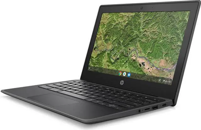 Alt view image 2 of 5 - HP 11A G8 Education 11.6" HD LCD Chromebook AMD A4-9120C 1.6 GHz up to 2.4 GHz 4GB DDR4-1866 32GB eMMC Wi-Fi 5 (802.11ac) Bluetooth 4.2 AMD Radeon R4 Graphics Chrome OS - B Grade