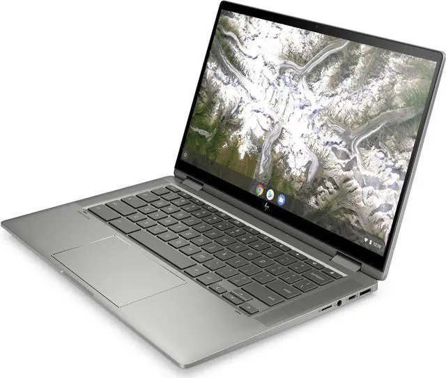 Alt view image 2 of 5 - HP Chromebook x360 14c-ca0053dx 14" FHD WLED Touchscreen Laptop Intel Core i3-10110U 2.1 GHz up to 4.1 GHz 8GB DDR4-2666 SDRAM 64GB eMMC Intel UHD Graphics Chrome OS, B Grade - 9UR36UA