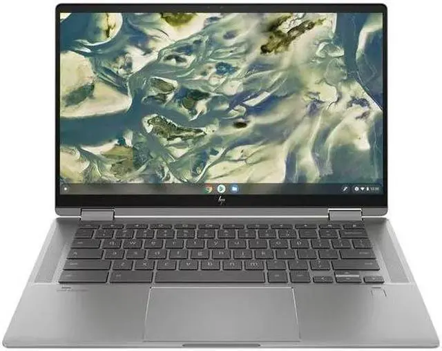 Alt view image 2 of 6 - HP Chromebook x360 14c-cc0013dx 14" FHD Intel Core i3-1115G4 3.0 GHz up to 4.1 GHz 8GB DDR4 128GB PCIe NVMe M.2 SSD Intel UHD Graphics ChromeOS Laptop, Mineral Silver