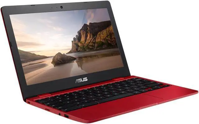 Main image of ASUS Chromebook C223NA-DH02-RD 11.6" HD Laptop Intel Celeron N3350 1.1GHz 4GB RAM 32GB eMMC Chrome OS Red