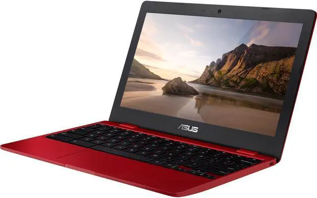 Alt view image 3 of 6 - ASUS Chromebook C223NA-DH02-RD 11.6" HD Laptop Intel Celeron N3350 1.1GHz 4GB RAM 32GB eMMC Chrome OS Red