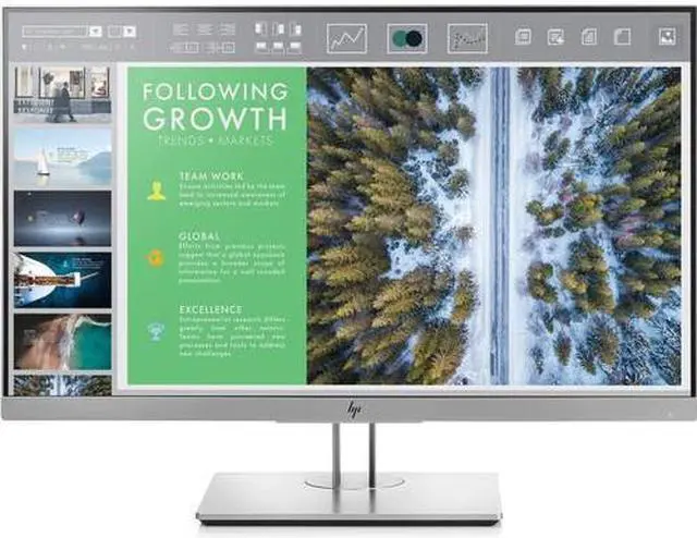 Alt view image 2 of 4 - HP EliteDisplay E243 23.8" FHD Monitor 5 ms 16:9 Aspect Ratio 250 cd/m², HDMI, VGA Tilt and Height Adjustable, Pivot, Swivel Stand - 1FH47AA