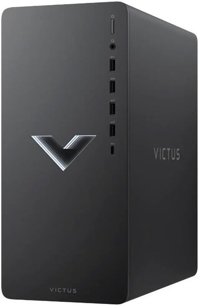 Alt view image 2 of 3 - HP Victus 15L TG02-0325M AMD Ryzen 5 5600G 3.9 GHz up to 4.4 GHz 16GB DDR4 512GB SSD AMD Radeon RX 6400 Windows 11 Home Gaming Desktop, Mica Silver - 59A32AV-V132