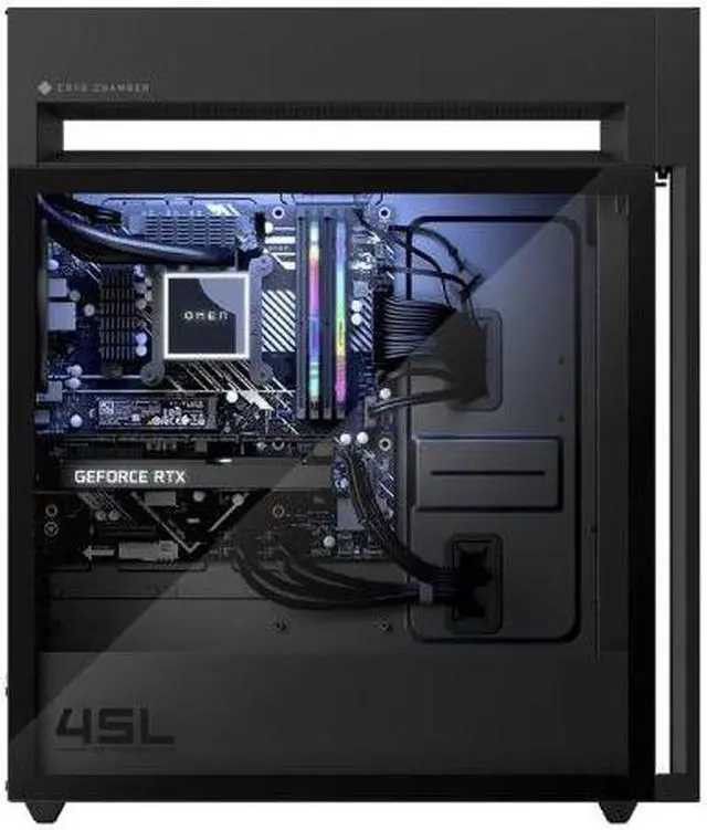 Alt view image 4 of 4 - HP OMEN 45L GT22-0238M AMD Ryzen 9 5900X 3.7 GHz up to 4.8 GHz 32GB DDR4 2TB HDD 2TB HDD NVIDIA GeForce RTX 3060 Windows 11 Home Gaming Desktop, Black - 4E980AV-V001
