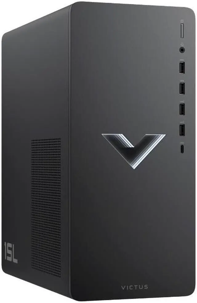 Alt view image 3 of 3 - HP Victus 15L TG02-0325M AMD Ryzen 5 5600G 3.9 GHz up to 4.4 GHz 16GB DDR4 512GB SSD AMD Radeon RX 6400 Windows 11 Home Gaming Desktop, Mica Silver - 59A32AV-V132