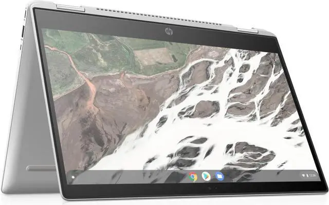 Alt view image 6 of 6 - HP Chromebook x360 14" IPS Touch Laptop Intel Core i7-8650U 1.90 GHz up to 4.2 GH Intel UHD Graphics 620 16GB DDR4 RAM 64GB eMMC Bluetooth 4.2 Chrome OS, Silver - 6BV87UA